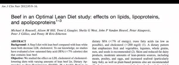 Beef Lowers Cholesterol Study?