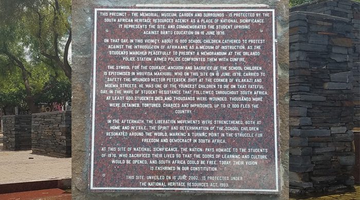 Depiction of Soweto Student Uprising