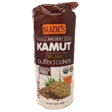 Suzie's Kamut Puffed Cakes, Agave Sweetened, 4.5-Ounce Bags (Pack of 12)