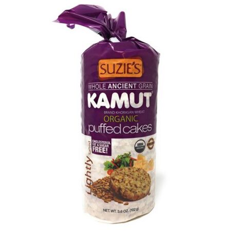 Suzie's Organic Puffed Cake Kamut, Salt 3.6 oz (Pack of 6)