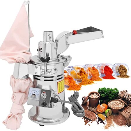 ECO-WORTHY 110V Automatic Continuous Hammer Mill Herb Grinder, Pulverizer Machine